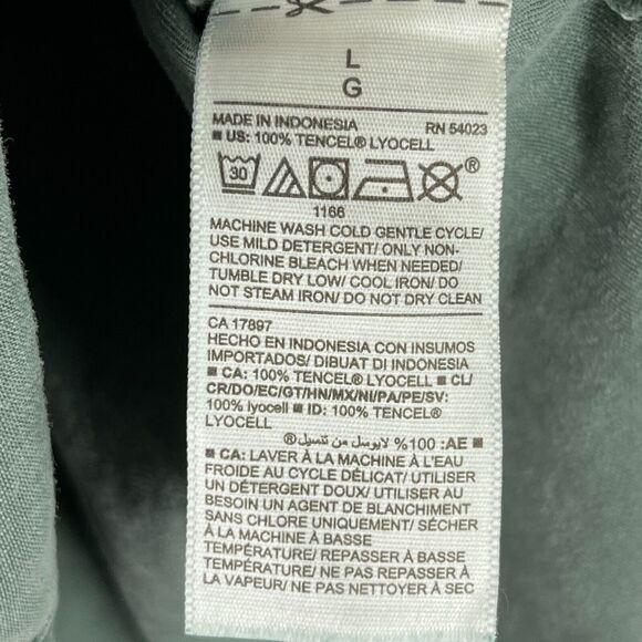 Old Navy Shirt Womens Extra Small green Relaxed‎ Long-Sleeve Cottagecore Minimal - Picture 5 of 9